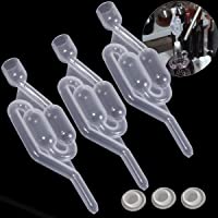 OSUTER 3PCS Borboteador Fermentacion Plástico Airlocks para Home Beer Fermentación Elaboración de vino de cerveza
